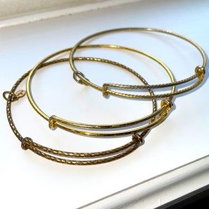 Alex and Ani bracelets. Gold toned.